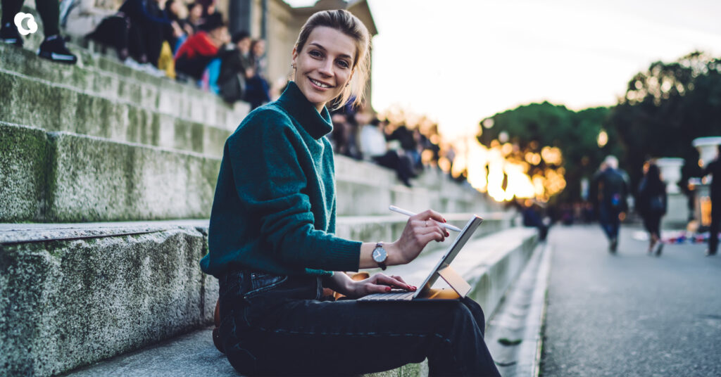 graphic designer working on computer
